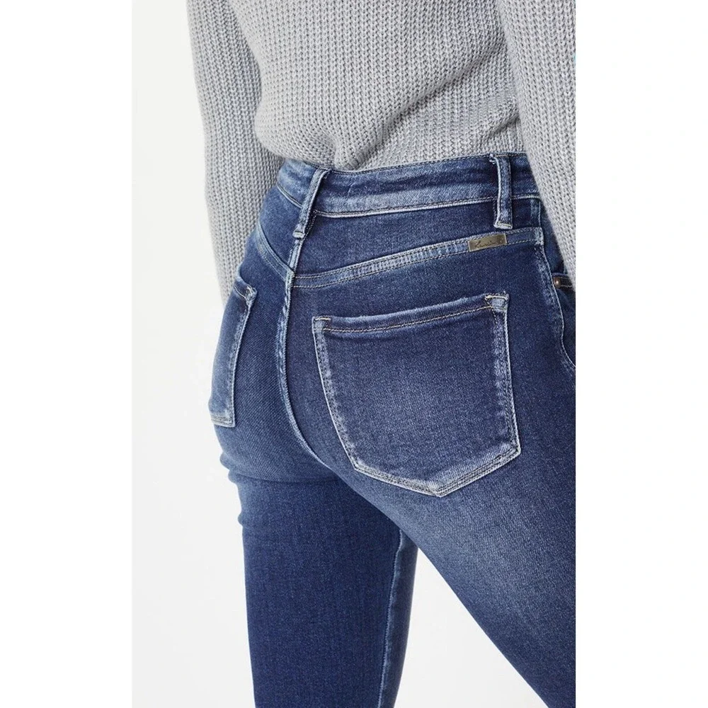 KanCan Jeans Womens High Rise Frayed‎ Boho Bootcut Denim Size 13/30 NWT